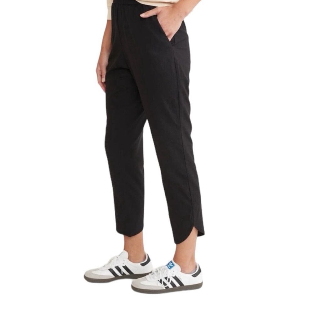 Marine Layer Allison Pant Women Crop Pull On Black Stretch Waist - Size S